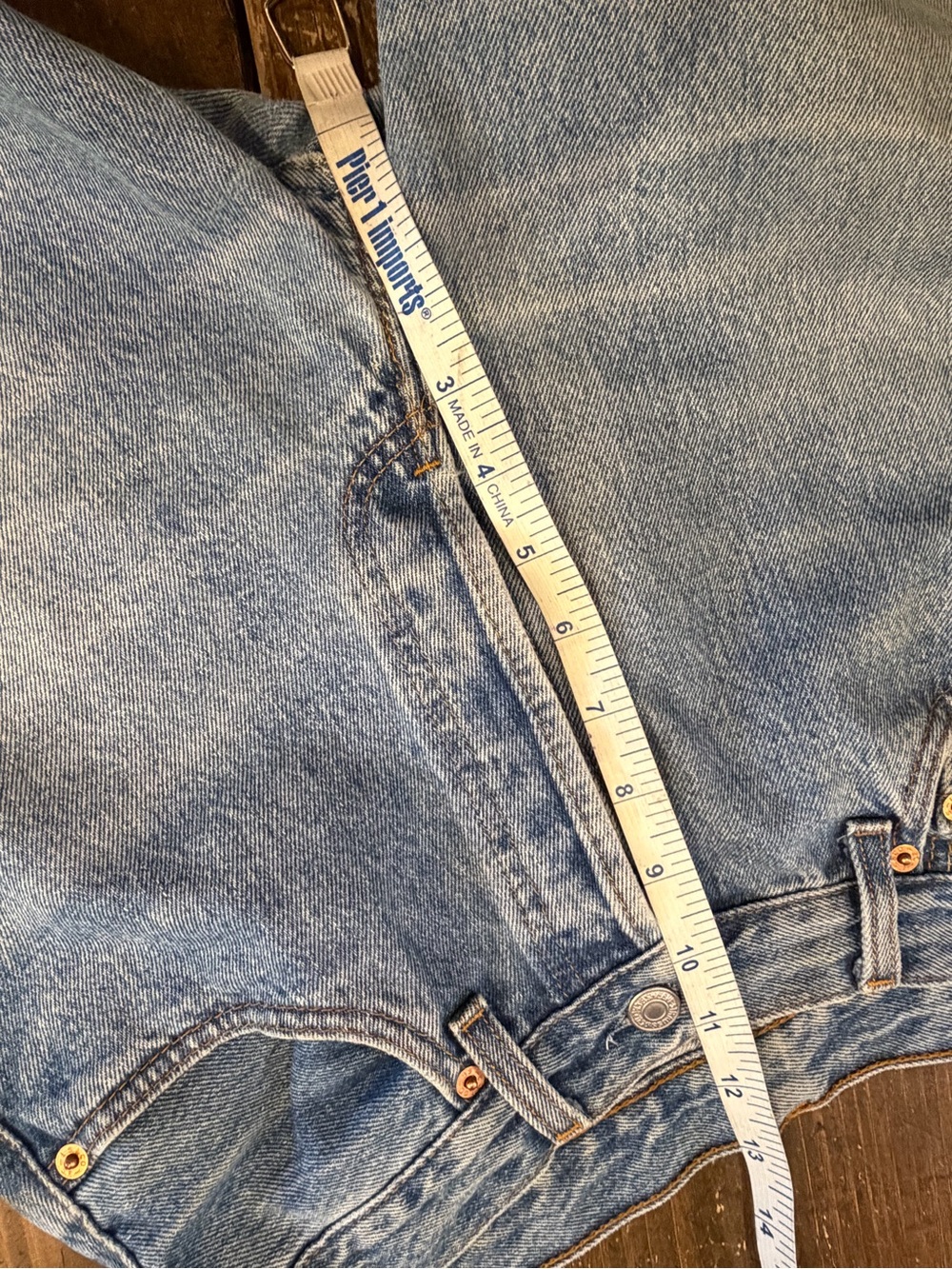 Levi's Light Blue Denim Cutoff Jean Shorts - Picture 6 of 7